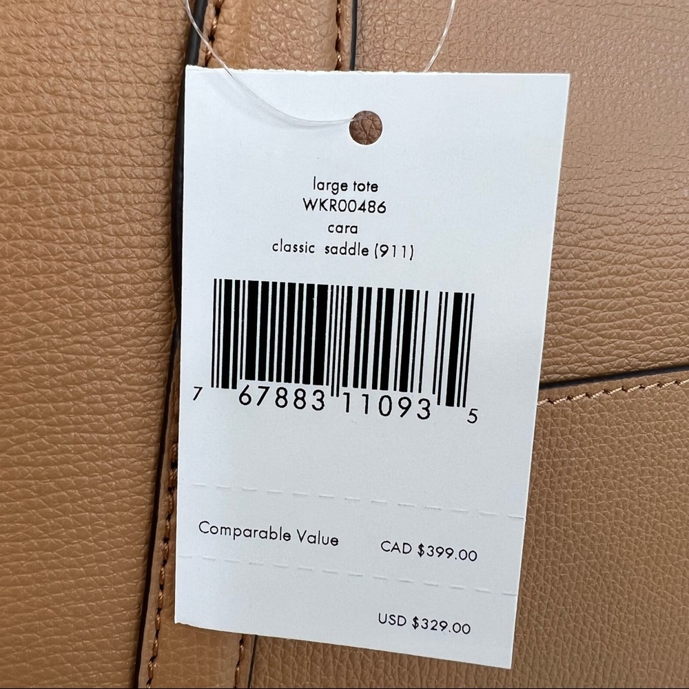 Kate Spade Large Classic Saddle Brown Cara Tote - Picture 9 of 10